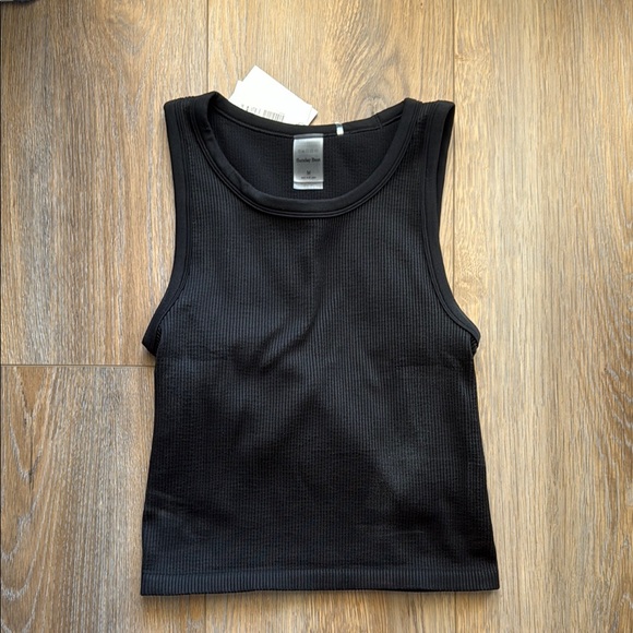 Aritzia Black Ribbed Tank Top - Picture 1 of 4